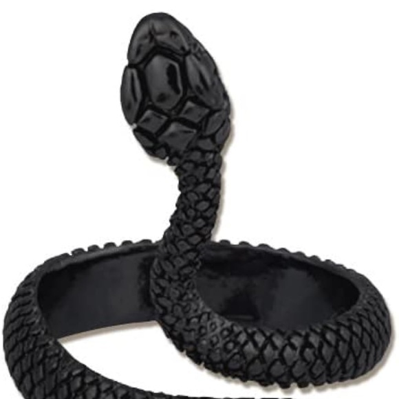 Adjustable Open Style Black Snake Ring - Picture 4 of 6